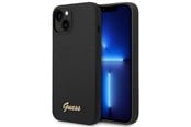 Handys - Cover & Cases - GUESS GUHCP14MSLSMK iPhone 14 Plus 6.7 "black / black hard case Silicone Vintage Gold Logo - 3666339064891