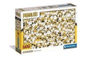 Puzzle - Clementoni Puzzle Impossible Peanuts - Compact Box 500 pieces 2D Puzzles - 35806