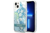 Handys - Cover & Cases - GUESS GUHCP14SLFLSN iPhone 14 6.1 "green / green hardcase Flower Liquid Glitter - 3666339088422