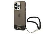 Handys - Cover & Cases - GUESS GUHCP14XHGCOHK iPhone 14 Pro Max 6.7 "black / black hardcase Translucent Pearl Strap - 3666339064198