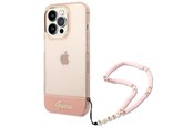 Handys - Cover & Cases - GUESS GUHCP14XHGCOHP iPhone 14 Pro Max 6.7" pink/pink hardcase Translucent Pearl Strap - 3666339064310