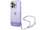 Handys - Cover & Cases - GUESS GUHCP14XHGCOHU iPhone 14 Pro Max 6.7" purple/purple hardcase Translucent Pearl Strap - 3666339064235
