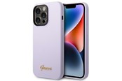 Handys - Cover & Cases - GUESS GUHCP14XSLSMU iPhone 14 Pro Max 6.7" purple/purple hard case Silicone Vintage Gold Logo - 3666339064990