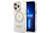 Handys - Cover & Cases - GUESS GUHMP13XHTRMD iPhone 13 Pro Max 6.7 "gold / gold hard case Metal Outline Magsafe - 3666339057169