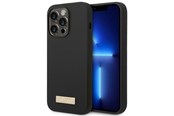 Handys - Cover & Cases - GUESS GUHMP14LSBPLK iPhone 14 Pro 6.1" black/black hard case Silicone Logo Plate MagSafe - 3666339070243
