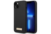 Handys - Cover & Cases - GUESS GUHMP14MSBPLK iPhone 14 Plus 6.7" black/black hard case Silicone Logo Plate MagSafe - 3666339070236