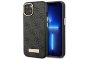 Handys - Cover & Cases - GUESS GUHMP14MU4GPRK iPhone 14 Plus 6.7 "black / black hard case 4G Logo Plate MagSafe - 3666339069872