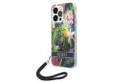 Handys - Cover & Cases - GUESS GUOHCP14LHFLSB iPhone 14 Pro 6.1 "blue / blue hardcase Flower Strap - 3666339093976