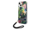 Handys - Cover & Cases - GUESS GUOHCP14MHFLSB iPhone 14 Plus 6.7 "blue / blue hardcase Flower Strap - 3666339093969