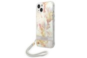 Handys - Cover & Cases - GUESS GUOHCP14MHFLSU iPhone 14 Plus 6.7 "purple / purple hardcase Flower Strap - 3666339093921