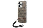 Handys - Cover & Cases - GUESS GUOHCP14XH4STW iPhone 14 Pro Max 6.7 "brown / brown hardcase 4G Print Strap - 3666339093860
