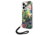 Handys - Cover & Cases - GUESS GUOHCP14XHFLSB iPhone 14 Pro Max 6.7 "blue / blue hardcase Flower Strap - 3666339093983