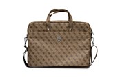 Taschen - GUESS Saffiano 4G Triangle Logo bag for a 16'' laptop - brown - 3666339051105