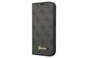 Handys - Cover & Cases - GUESS GUBKP14SHG4SHK iPhone 14 6.1 "black / black book 4G Vintage Gold Logo - 3666339083168