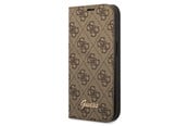 Handys - Cover & Cases - GUESS GUBKP14XHG4SHW iPhone 14 Pro Max 6.7 "brown / brown book 4G Vintage Gold Logo - 3666339083236