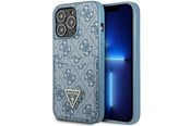 Handys - Cover & Cases - GUESS 4G Triangle Logo Cardslot Case for iPhone 13 Pro / 13 - Blue - 3666339047788