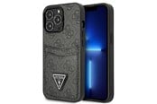 Handys - Cover & Cases - GUESS GUHCP13LP4TPK iPhone 13 Pro / 13 6.1" black/black hardcase 4G Triangle Logo Cardslot - 3666339048181
