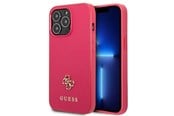 Handys - Cover & Cases - GUESS Saffiano 4G Small Metal Logo case for iPhone 13 Pro / 13 - pink - 3666339047986