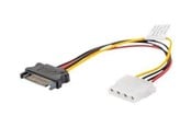 Stromkabel (Intern) - Lanberg - power adapter - 4 PIN internal power to SATA power - 15 cm - CA-SAHD-10CU-0015