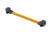 Netzwerk - Kabel - Lanberg network coupler - 17 cm - black orange - Schwarz - ADS-RJ45-RJ45-245