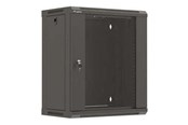 Rack-Gehäuse - Lanberg WF03 Series - cabinet - 540 x 350 flat pack with glass door - 12U - WF03-5312-10B