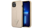 Handys - Cover & Cases - GUESS GUHCP14MPSATLE iPhone 14 Plus 6.7" beige/beige hardcase SaffianoTriangle Logo - 3666339065416