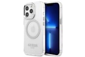 Handys - Cover & Cases - GUESS Metal Outline MagSafe case for iPhone 13 Pro / iPhone 13 - silver - 3666339057275