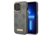 Handys - Cover & Cases - GUESS GUHMP13LSAPSTG iPhone 13 Pro / 13 6.1" grey/grey hardcase Peony Logo Plate MagSafe - 3666339056797