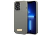 Handys - Cover & Cases - GUESS GUHMP13LSPLG iPhone 13 Pro / 13 6.1" grey/grey hard case Silicone Logo Plate MagSafe - 3666339056919