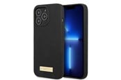 Handys - Cover & Cases - GUESS GUHMP13LSPLK iPhone 13 Pro / 13 6.1" black/black hard case Silicone Logo Plate MagSafe - 3666339056834