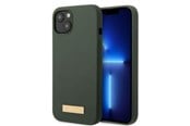 Handys - Cover & Cases - GUESS GUHMP13MSBPLA iPhone 13 6.1" green/khaki hard case Silicone Logo Plate MagSafe - 3666339056940