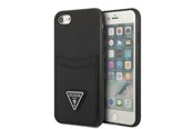 Handys - Cover & Cases - GUESS GUHCI8PSATPK iPhone 7/8 SE 2020 / SE 2022 hardcase black/black hardcase Saffiano Triangle Logo Cardslot - 3666339050177