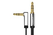 Audio Kabel - UGREEN 10599 Flat cable AUX audio cable 3.5mm mini jack - 2m - Silver - 10599