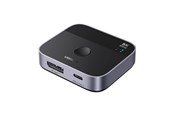 KVM Switches - UGREEN DisplayPort/USB-C to USB-C Monitor Switch - Gray - 65878
