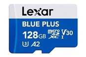 Speicherkarten - Lexar BLUE PLUS - flash memory card - 128 GB - microSDXC UHS-I - LMSBLPL128G-BNANG