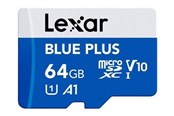 Speicherkarten - Lexar BLUE PLUS - flash memory card - 64 GB - microSDXC UHS-I - LMSBLPL064G-BNANG