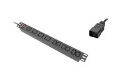 Stromkabel (Extern) - Lanberg - power distribution strip - 4000 watt - PDU-04I1906I-0200-C20-BK