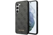 Handys - Cover & Cases - GUESS GUHCS23SG4GFGR S23 S911 grey/grey hardcase 4G Metal Gold Logo - 3666339116958