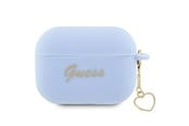 Handys - Anderes Zubehör - GUESS GUAP2LSCHSB AirPods Pro 2 cover blue/blue Silicone Charm Heart Collection - 3666339111007