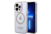 Handys - Cover & Cases - GUESS GUHMP14LHTCMU iPhone 14 Pro 6.1" purple/purple hard case Gold Outline Translucent MagSafe - 3666339069568