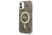 Handys - Cover & Cases - GUESS GUHMN61H4STW iPhone 11 6.1" brown/brown hardcase 4G MagSafe - 3666339126841