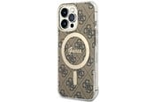 Handys - Cover & Cases - GUESS GUHMP13LH4STW iPhone 13 Pro / 13 6.1" brown/brown hardcase 4G MagSafe - 3666339126865