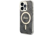 Handys - Cover & Cases - GUESS 4G MagSafe case for iPhone 14 Pro - black - 3666339118228