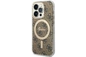 Handys - Cover & Cases - GUESS GUHMP14LH4STW iPhone 14 Pro 6.1" brown/brown hardcase 4G MagSafe - 3666339126896