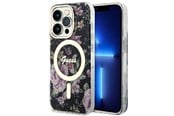Handys - Cover & Cases - GUESS GUHMP14LHCFWSK iPhone 14 Pro 6.1" black/black hardcase Flower MagSafe - 3666339115531