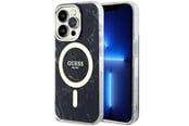 Handys - Cover & Cases - GUESS GUHMP14LPCUMAK iPhone 14 Pro 6.1" black/black hardcase Marble MagSafe - 3666339118303