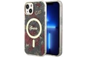 Handys - Cover & Cases - GUESS GUHMP14MHCFWSA iPhone 14 Plus 6.7" green/khaki hardcase Flower MagSafe - 3666339115609
