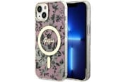 Handys - Cover & Cases - GUESS GUHMP14MHCFWSP iPhone 14 Plus 6.7" pink/pink hardcase Flower MagSafe - 3666339115562