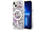Handys - Cover & Cases - GUESS GUHMP14MHCFWST iPhone 14 Plus 6.7" transparent hardcase Flower MagSafe - 3666339115647
