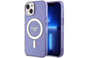 Handys - Cover & Cases - GUESS GUHMP14MHCMCGU iPhone 14 Plus 6.7" purple/purple hardcase Glitter Gold MagSafe - 3666339125677